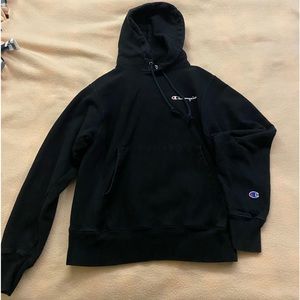 BLACK CHAMPION HOODIE